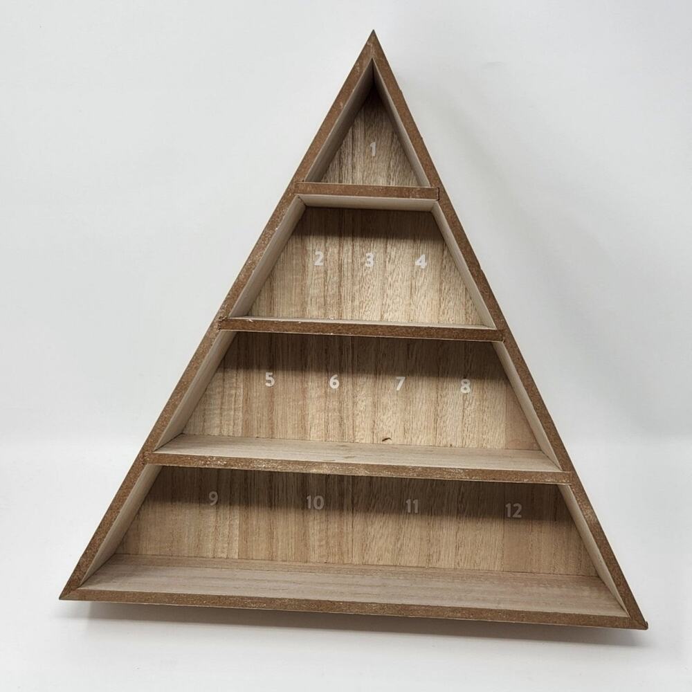 Countdown to Christmas Advent Triangle House Shelf